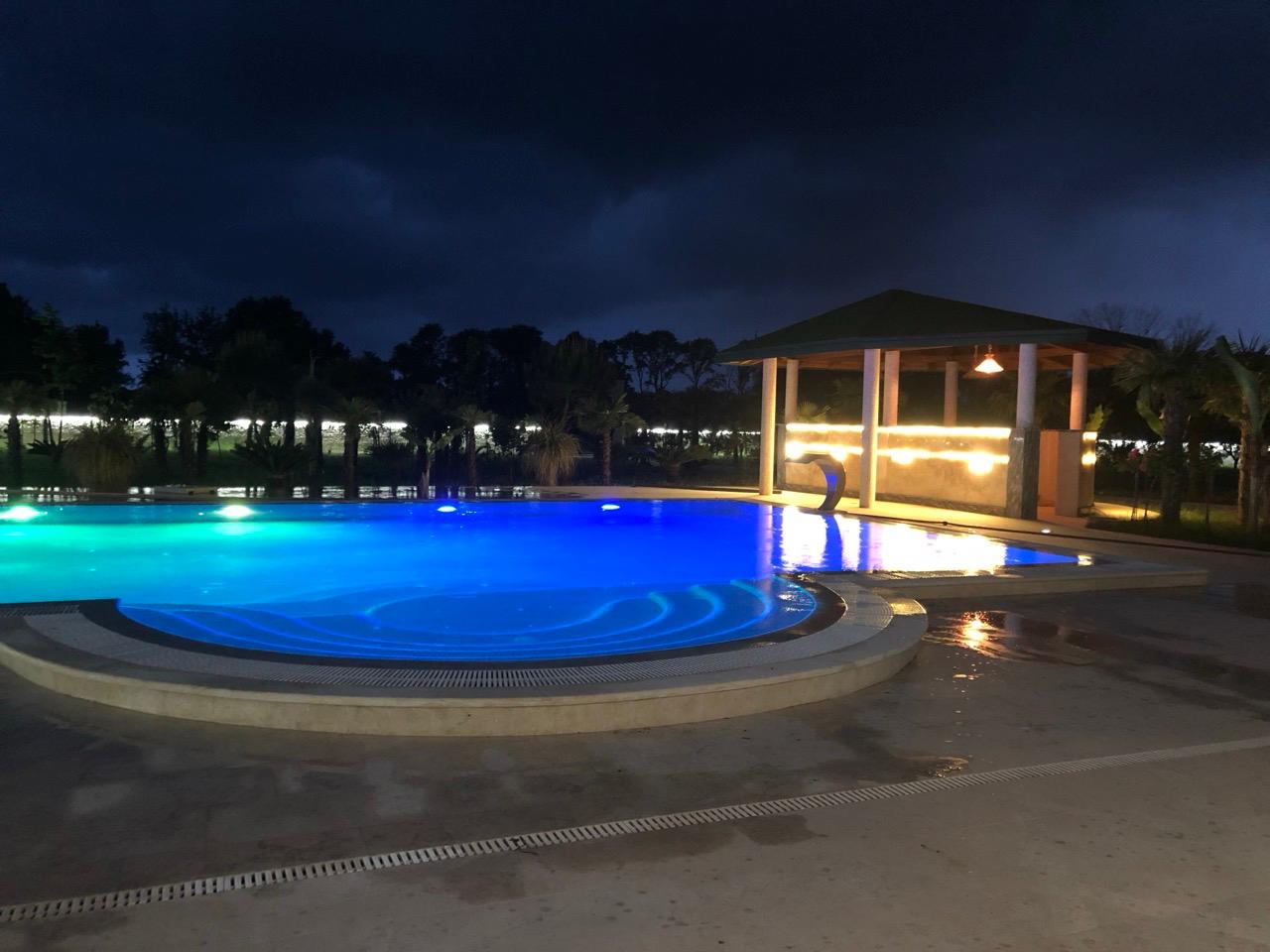 Stunning Ulcinj villa: blue-lit pool, round shallow zone, pavilion & gardens. Prime investment on immobilien.ekosphere.me by ekosphere doo.