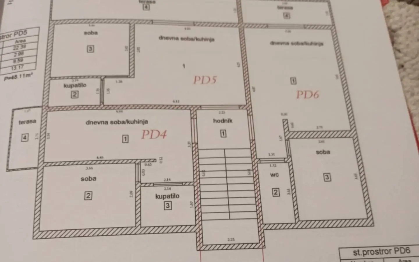Premium Ulcinj real estate floor plan: labeled rooms, terrace, staircase&acirc;ideal investment from ekosphere doo via immobilien.ekosphere.me.