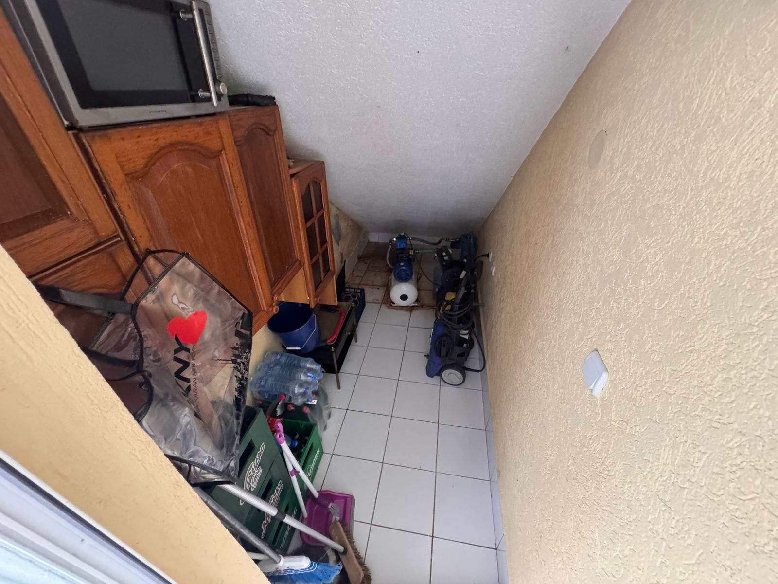 Optimize your Ulcinj, Montenegro property with this organized storage space&acirc;tiled floor, cabinets, ladder&acirc;exclusively on immobilien.ekosphere.me by Ekosphere DOO.