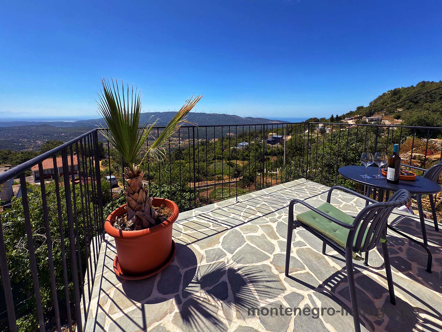 Charming Ulcinj terrace with palm, dining for two, stunning views—exclusive property by Ekosphere on immobilien.ekosphere.me. Listings for Sale - Charming Ulcinj terrace with palm, dining for two, stunning views—exclusive property by Ekosphere on immobilien.ekosphere.me.